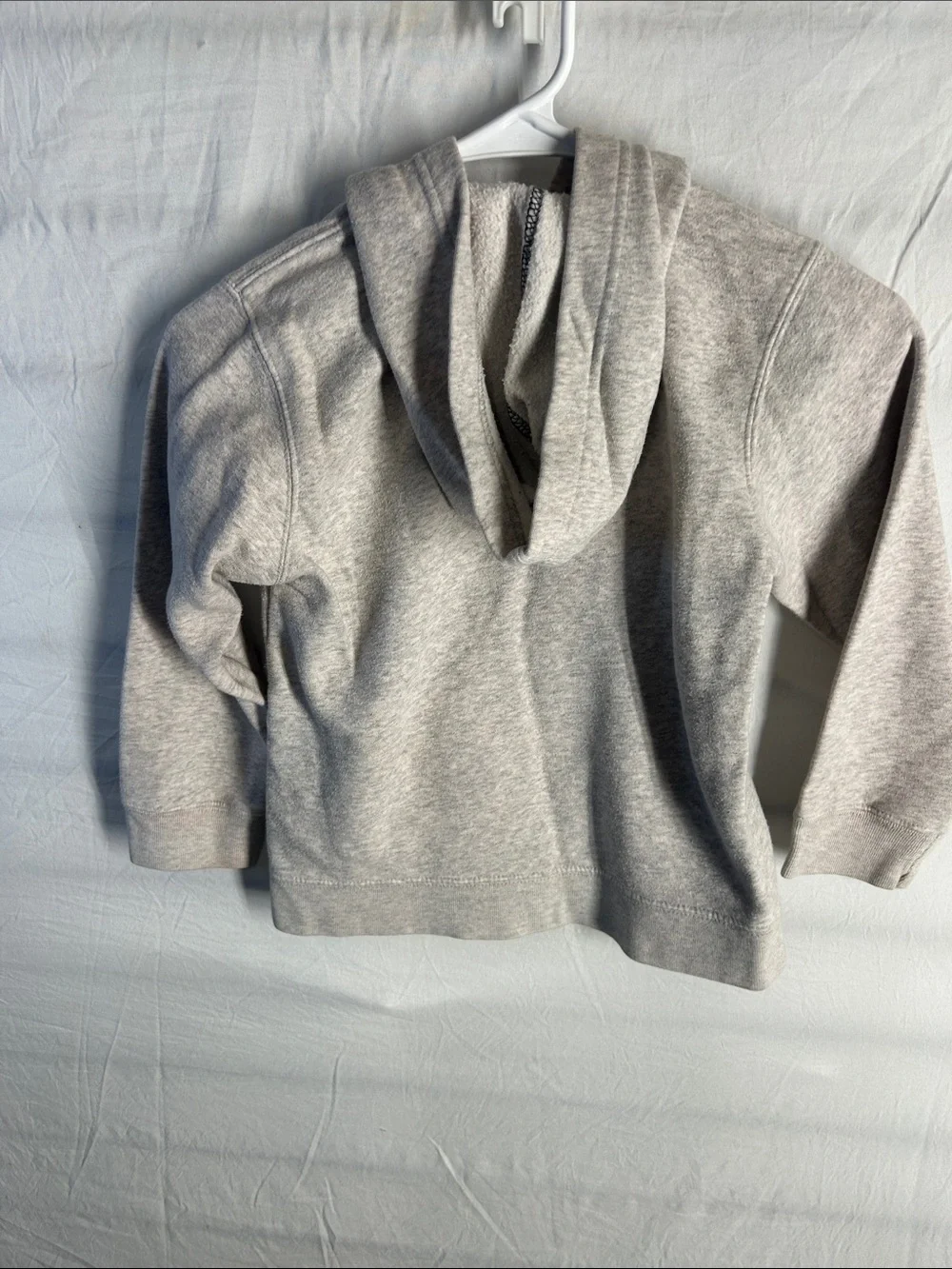 OshKosh B'gosh Light Heather Gray Zip Hoodie with Navy Logo